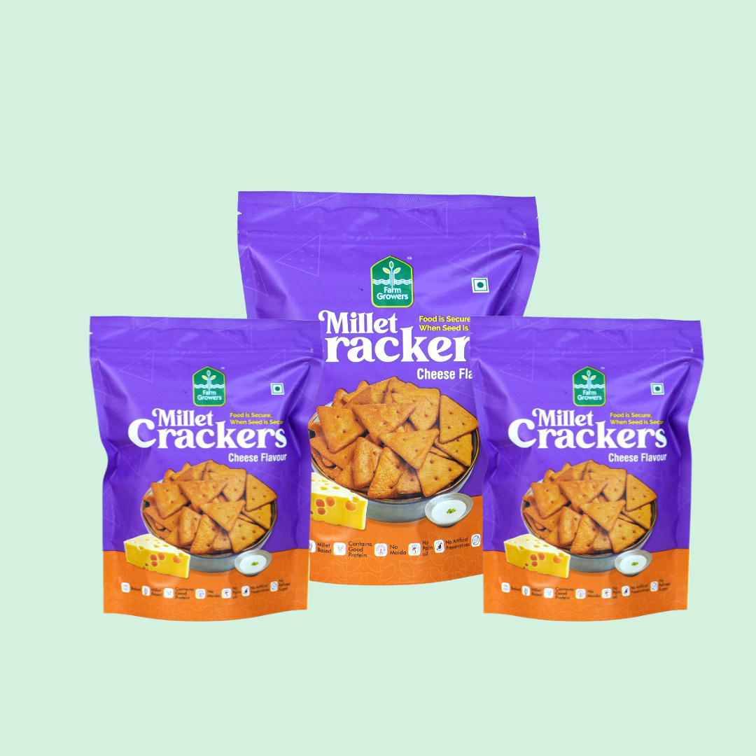 Cheese Millet Crackers - Pack of 3
