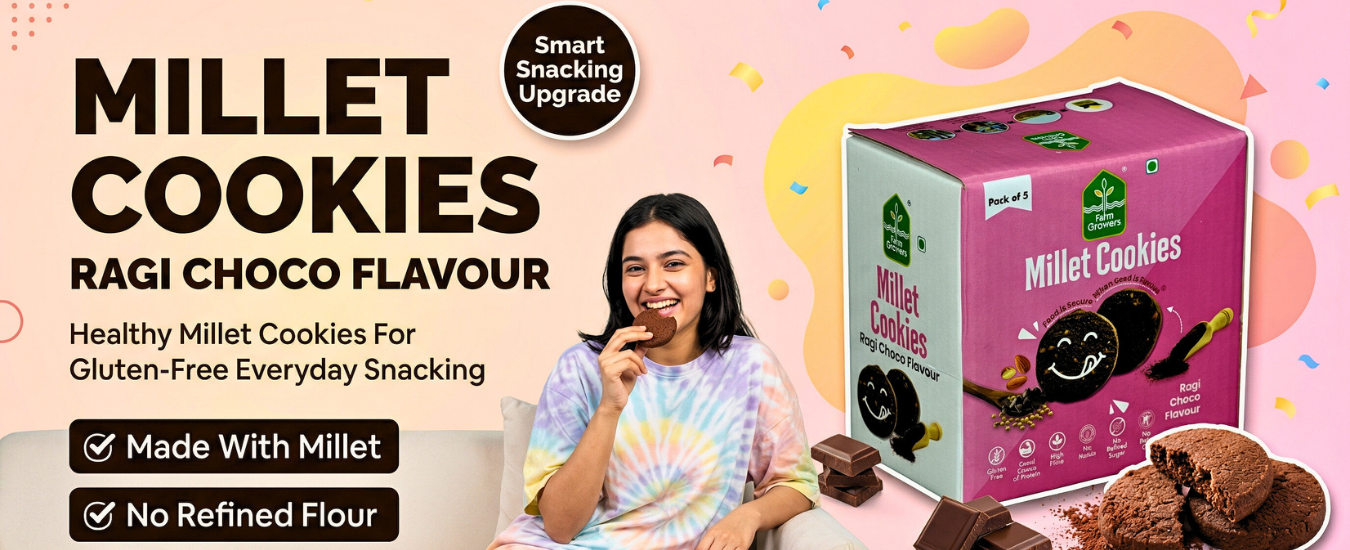 Millet Cookies – Ragi Choco Flavor Healthy Millet Cookies for Gluten-Free Everyday Snacking