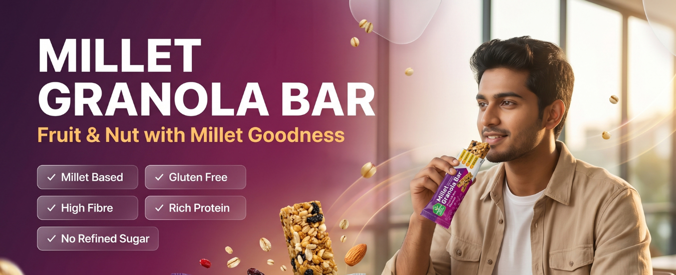 Millet Granola Bar - Fruit and Nut with Millet Goodness