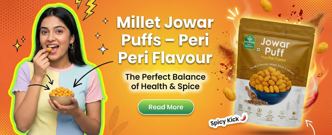 Millet Jowar Puffs – Peri Peri Flavour: The Perfect Balance of Health & Spice