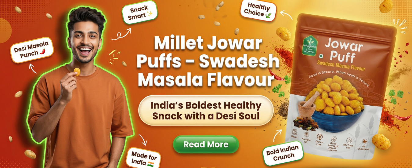 Millet Jowar Puffs – Swadesh Masala Flavour: India’s Boldest Healthy Snack with a Desi Soul
