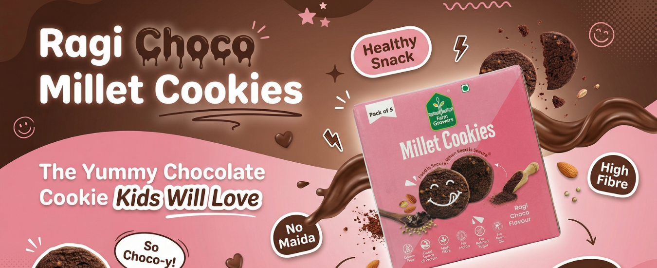 Ragi Choco Millet Cookies – The Yummy Chocolate Cookie Kids Will Love