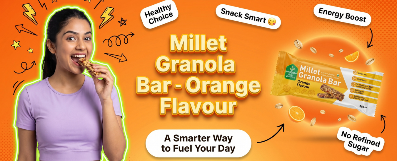 Millet Granola Bar – Orange Flavour: A Smarter Way to Fuel Your Day