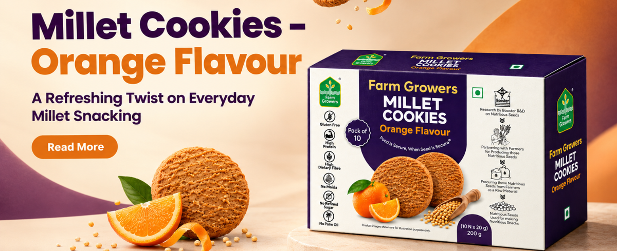 Millet Cookies – Orange Flavour: A Refreshing Twist on Everyday Millet Snacking