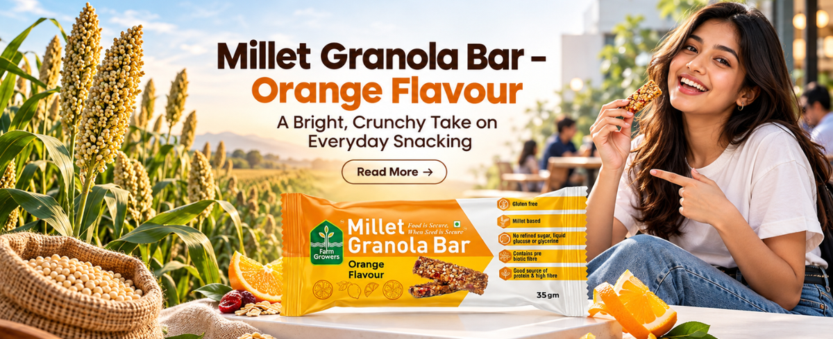 Millet Granola Bar – Orange Flavour: A Bright, Crunchy Take on Everyday Snacking