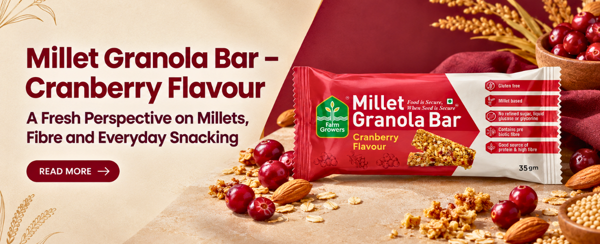 Millet Granola Bar – Cranberry Flavour: A Fresh Perspective on Millets, Fibre and Everyday Snacking