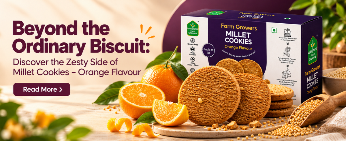 Beyond the Ordinary Biscuit: Discover the Zesty Side of Millet Cookies – Orange Flavour
