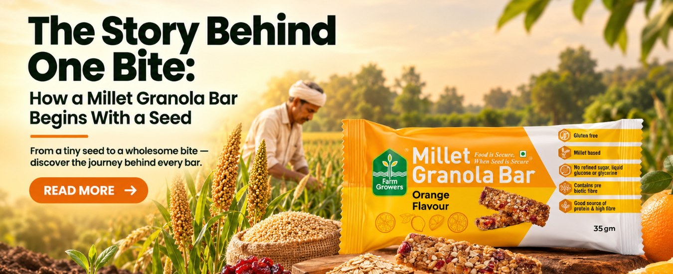 The Story Behind One Bite: How a Millet Granola Bar Begins With a Seed