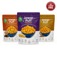 Healthy Millet Jowar Puffs - All Flavors -40 gm x 3