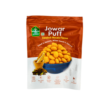 Swadesh Masala Jowar Puffs | Gluten-Free, High-Fiber | 40g