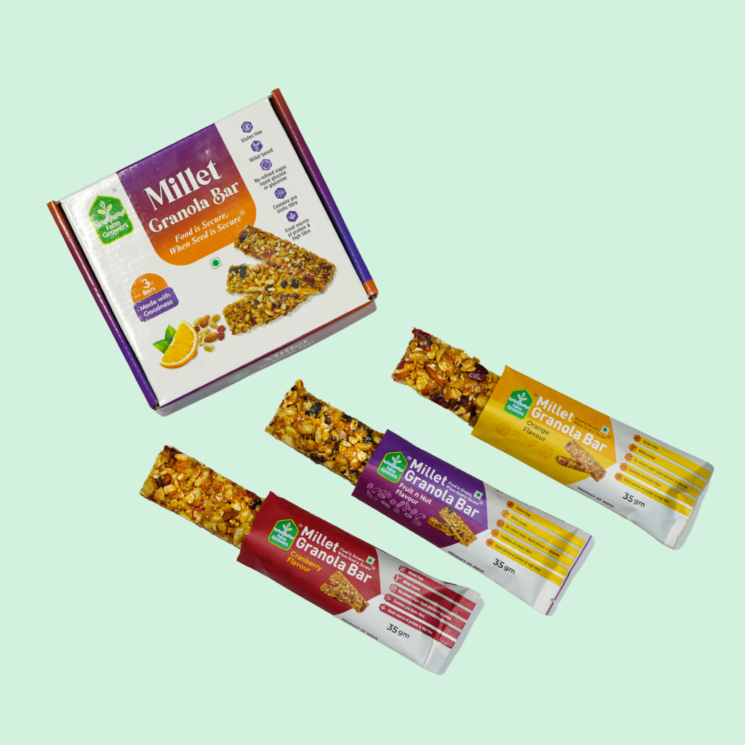 Crunchy Millet Granola Bars – Pack of 3 (105 gms)