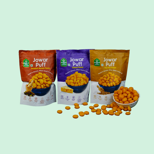 Roasted Jowar Puffs - Pack of 3 Flavours (120 gms)