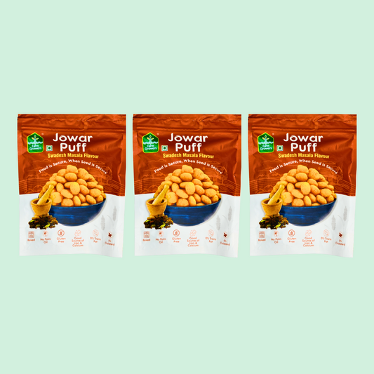 Masala Jowar Puffs – Crunchy & Spicy Snack (Pack of 3)