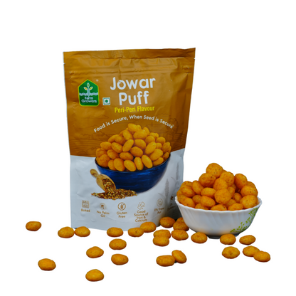 Peri Peri Jowar Puffs | Spicy & Crunchy Snack | Gluten-Free, High-Fiber | 40g