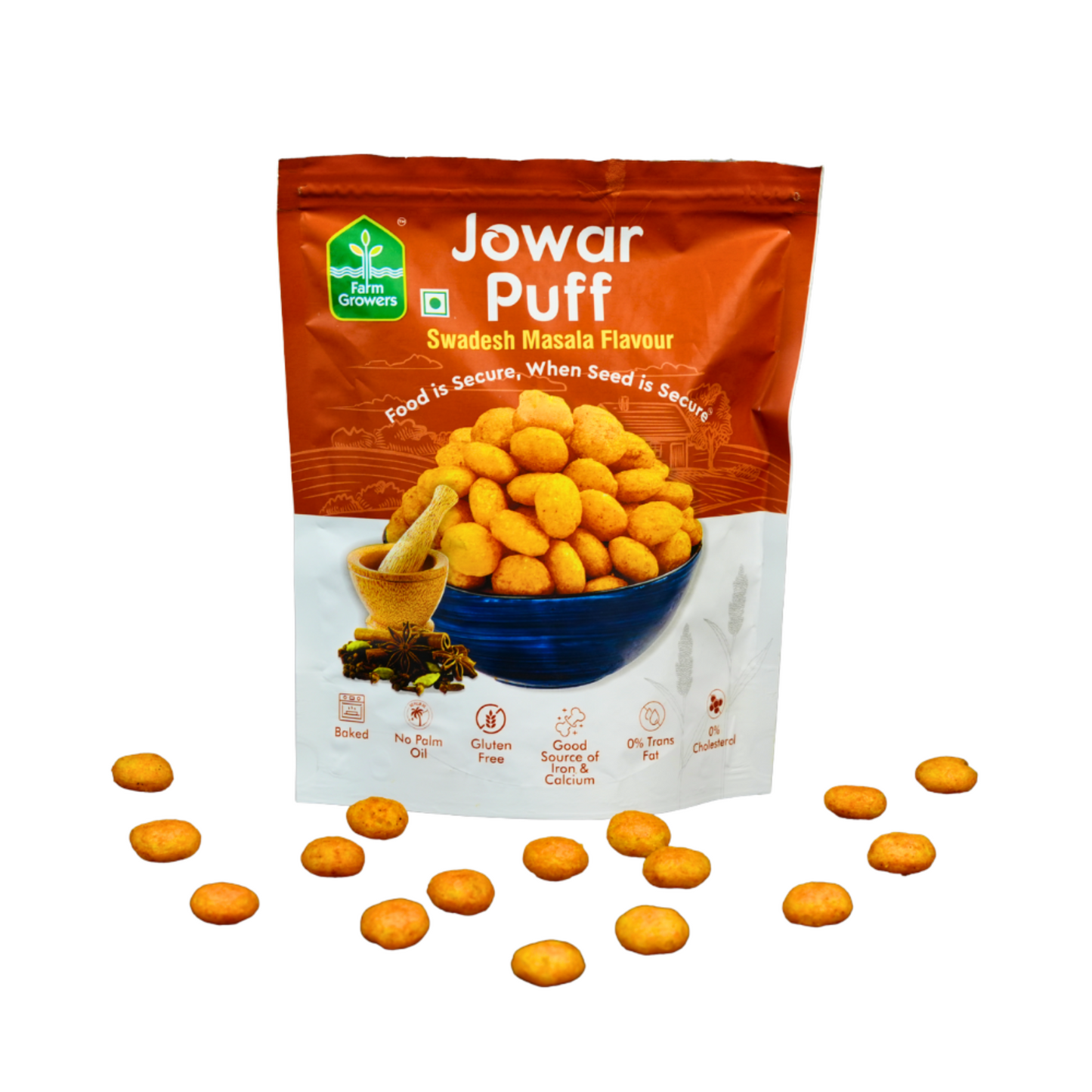 Swadesh Masala Jowar Puffs | Gluten-Free, High-Fiber | 40g