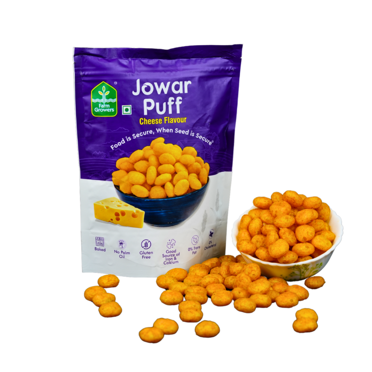 Cheese Jowar Puffs | Gluten-Free, High-Fiber | 40g