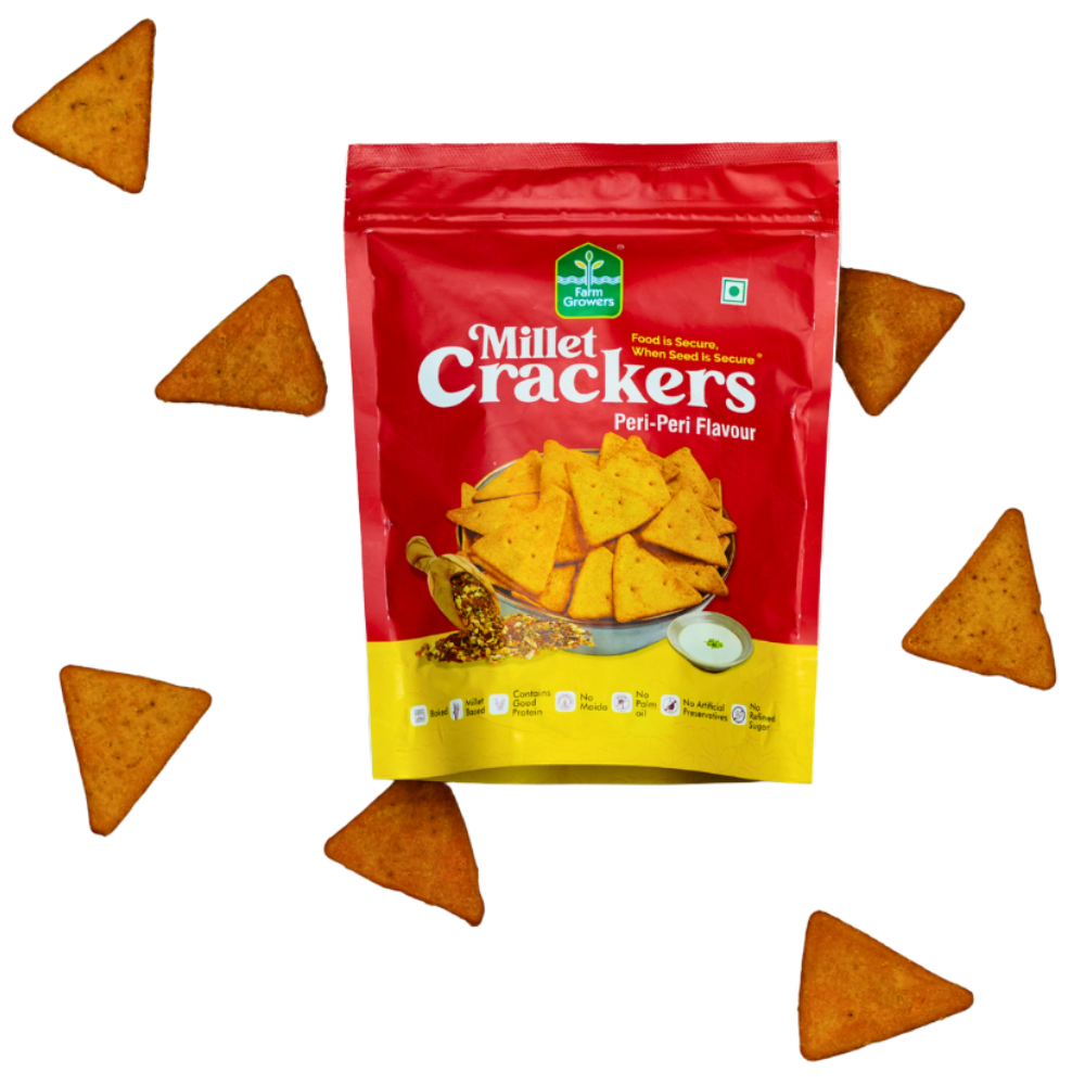 Peri Peri Masala Millet Crackers - 100gm