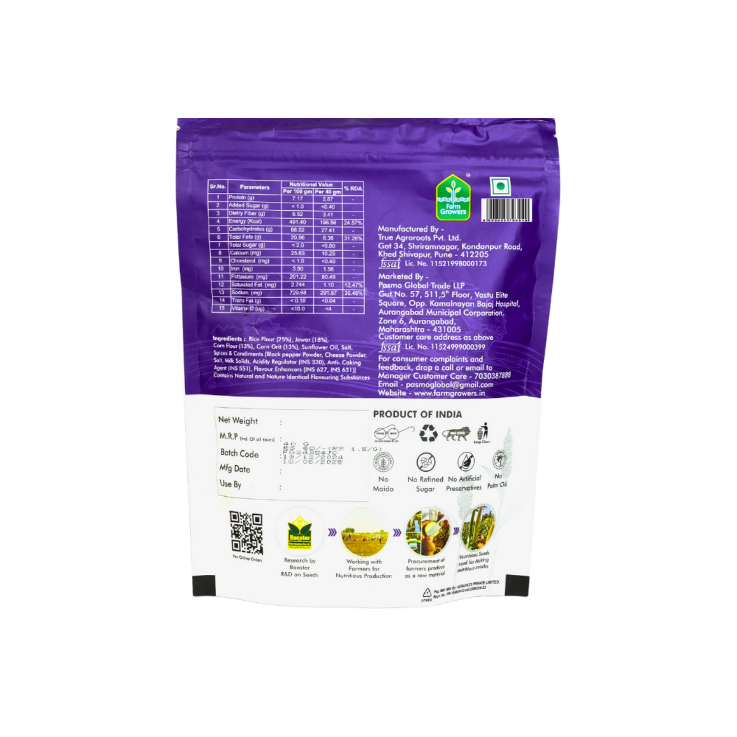 Cheese Jowar Puffs | Gluten-Free, High-Fiber | 40g