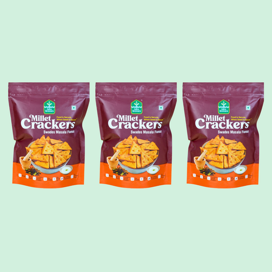 Swades Masala Millet Crackers (Pack of 3)
