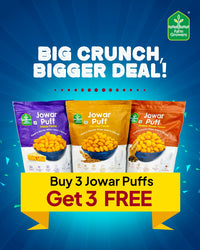 Millet Jowar Puffs -  Cheese, Peri Peri, Swadesh Masala - 40 gm per Pack - Pack of 3