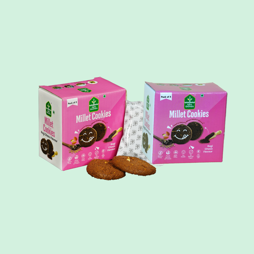 Ragi Cookies Eggless & Gluten Free - Pack of 2 (300 gms)