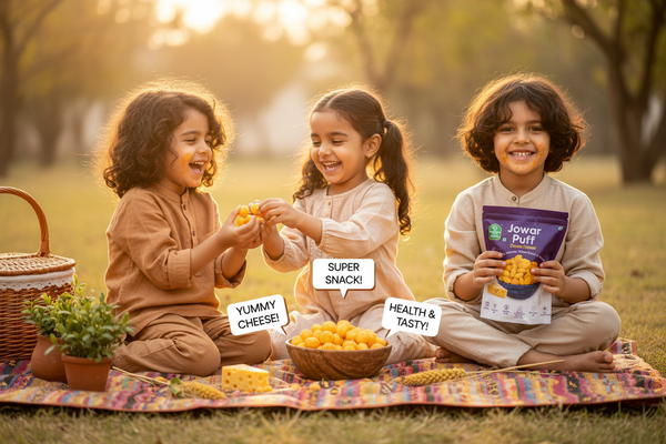 Kids' favorite snack - Cheese Jowar Puffs