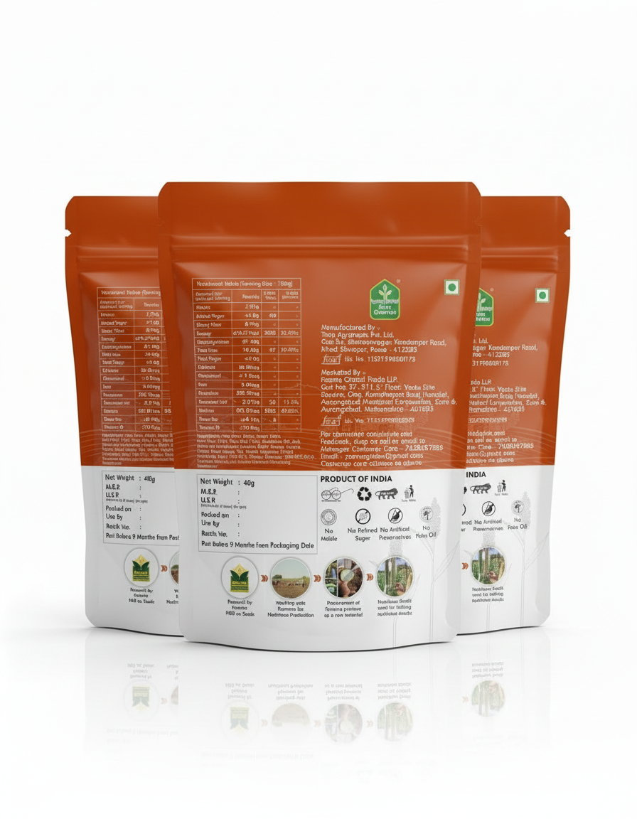 Pack of three Farm Growers millet snack pouches